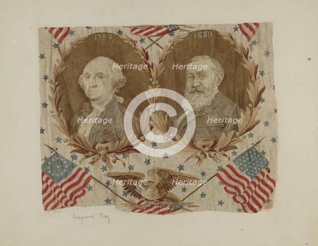 Historical Printed Cotton, c. 1939. Creator: Suzanne Roy.