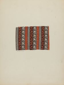 Historical Printed Cotton, c. 1940. Creator: Arlene Perkins