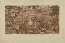 Historical Printed Textile, c. 1939. Creator: Joseph Lubrano