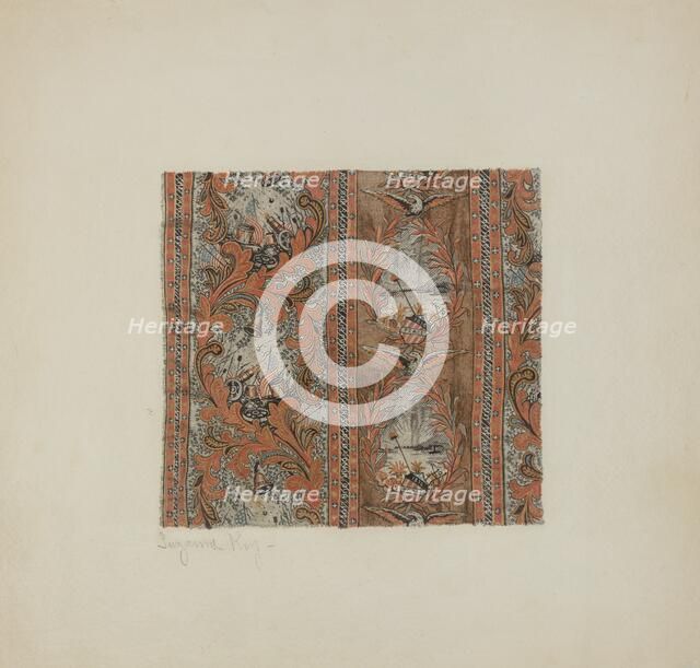 Historical Printed Textile, c. 1939. Creator: Suzanne Roy.