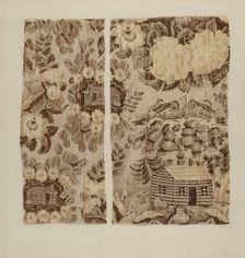 Historical Printed Textile, c. 1940. Creator: Ernest Capaldo