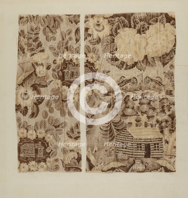 Historical Printed Textile, c. 1940. Creator: Ernest Capaldo.