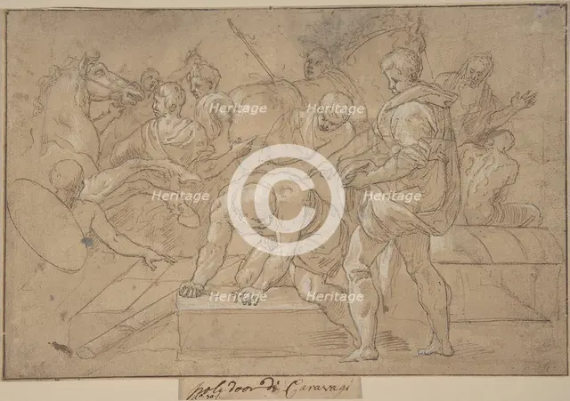 Historical Scene (Composition Study for Chapelle de Guise), 16th century. Creator: Nicolò dell' Abate.