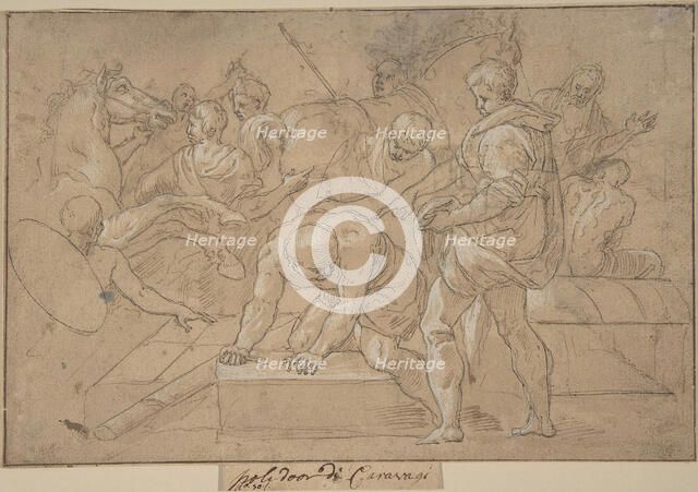 Historical Scene (Composition Study for Chapelle de Guise), 16th century. Creator: Nicolò dell' Abate.