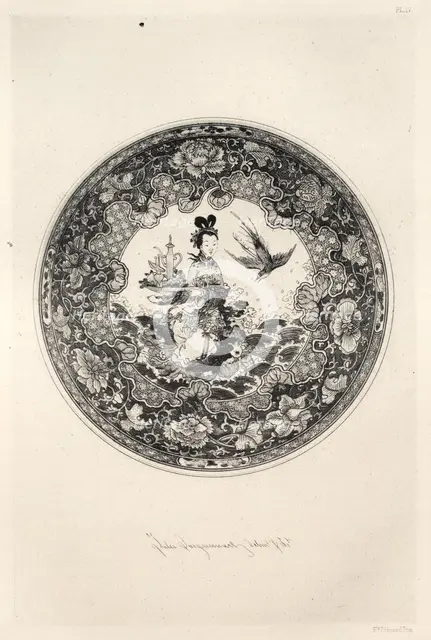 History of the Ceramic Art: A Descriptive and Philosophical Study of the Pottery...(Plate V), 1877. Creator: Jules Jacquemart (French, 1837-1880).