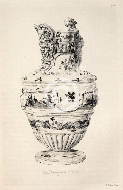 History of the Ceramic Art: A Descriptive and Philosophical Study of the Pottery...(Plate X), 1877. Creator: Jules Jacquemart (French, 1837-1880).