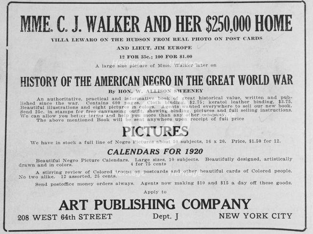 'History of the American Negro in the Great World War'; By Hon. W. Allison Sweeney, 1918-1922. Creator: Unknown.