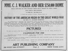 History of the American Negro in the Great World War'; By Hon. W. Allison Sweeney, 1918-1922. Creator: Unknown