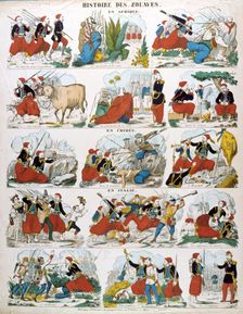 History of the Zouaves in Africa, in the Crimea and in Italy (19th century). Artist: Anon
