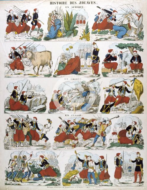 'History of the Zouaves in Africa, in the Crimea and in Italy', (19th century). Artist: Anon