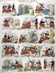 History of the Zouaves in Africa, in the Crimea and in Italy (19th century). Artist: Anon