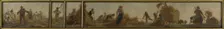 History of wheat: Harvesters sharpening their scythes. Sketch for the drawing room in the..., 1879. Creator: Paul Albert Baudouin