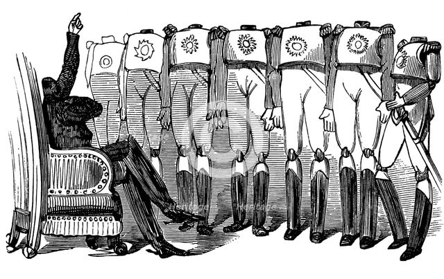 'History of Holy Russia. Nicholas I makes a speech before the Guards', 1854.  Artist: Gustave Doré