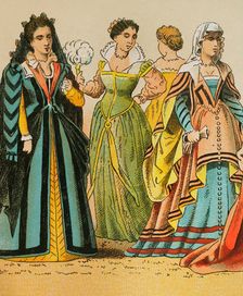 History of Italy: Madam's dresses, 1500-1600, (1881). Creator: Unknown