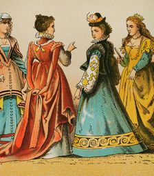 History of Italy: Madam's dresses, 1500-1600, (1881). Creator: Unknown