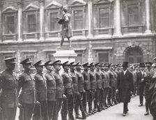 HR the Duke of Gloucester inspecting the Artists Rifles Guard of Honour...April 29th 1933. Creator: Unknown
