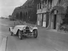 HRG of MH Lawson competing in the RAC Rally, Madeira Drive, Brighton, 1939. Artist: Bill Brunell