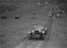 HRG of PC Clark competing in the London Motor Club Coventry Cup Trial, Knatts Hill, Kent, 1938. Artist: Bill Brunell
