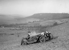HRG competing in the London Motor Club Coventry Cup Trial, Knatts Hill, Kent, 1938. Artist: Bill Brunell