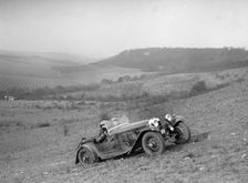 HRG competing in the London Motor Club Coventry Cup Trial, Knatts Hill, Kent, 1938. Artist: Bill Brunell