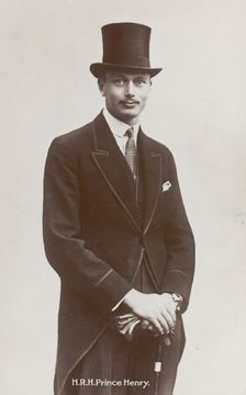 HRH Prince Henry, wearing a top hat, c1880s. Creator: Unknown