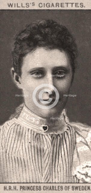 H.R.H Princess Charles of Sweden, 1908.Artist: WD & HO Wills