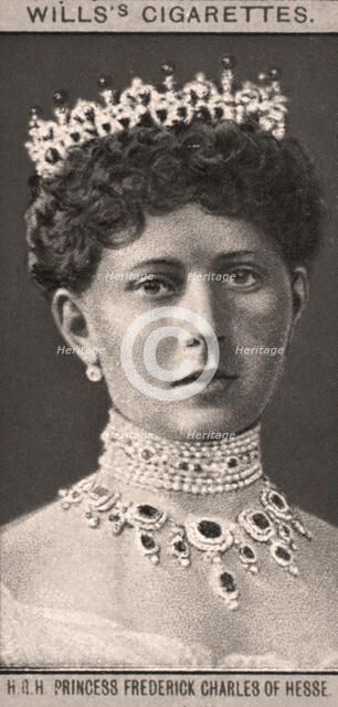 H.R.H Princess Frederick Charles of Hesse, 1908.Artist: WD & HO Wills
