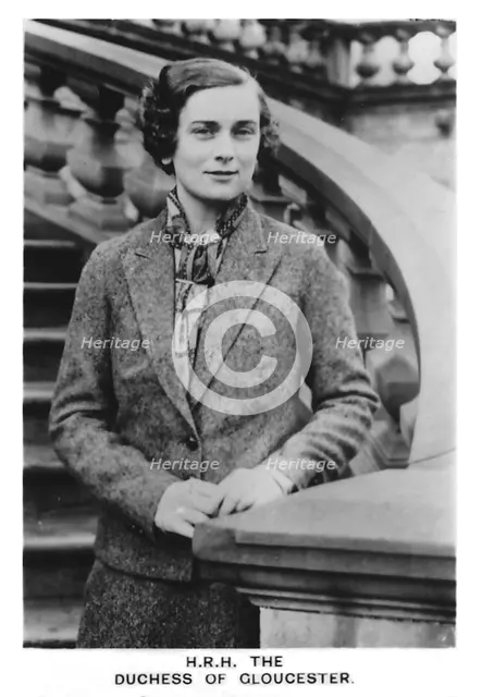 'HRH The Duchess of Gloucester' (1901-2004), 1937. Artist: Unknown.