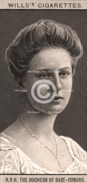 H.R.H The Duchess of Saxe-Coburg, 1908.Artist: WD & HO Wills