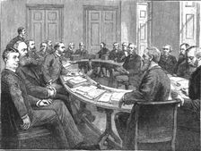 H.R.H. The Prince of Wales Examining Lord Shaftsbury before the Royal Commission... 1891. Creator: Unknown