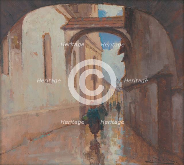 Hrnciarska ulica, Kosice, 1910-1915. Creator: Ludovit Cordak.