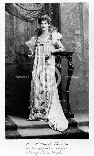 HSH Princess Lowenstein as Princess Pauline Borghese. Creator: Unknown.