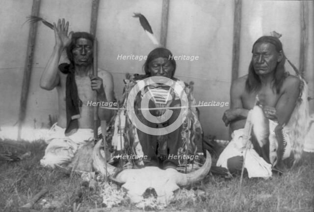 Hu Kalowa Pi, the altar complete, 1907, c1907. Creator: Edward Sheriff Curtis.