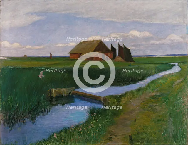 Hut at the Hamme river. Creator:  Mackensen, Fritz (1866-1953).