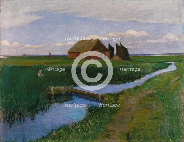 Hut at the Hamme river. Creator:  Mackensen, Fritz (1866-1953).