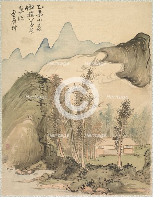 Hut Amidst the Trees, 1847. Creator: Tsubaki Chinzan (Japanese, 1801-1854).