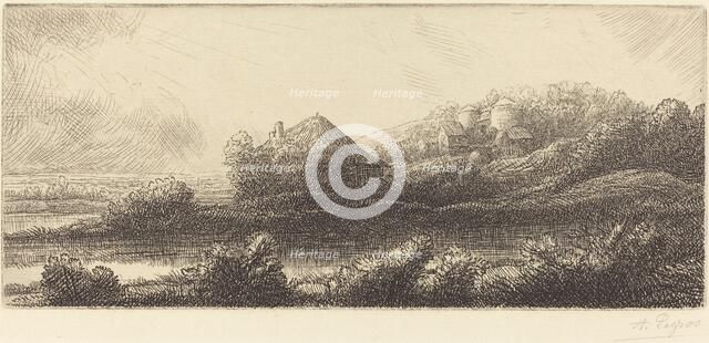 Hut in the Marsh (Cabane dans les marais). Creator: Alphonse Legros.