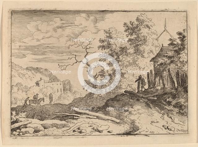 Hut with the Remains of a Hedge, probably c. 1645/1656. Creator: Allart van Everdingen.