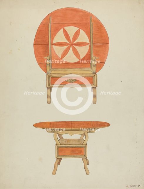 Hutch Table, c. 1938. Creator: Marjery Parish.