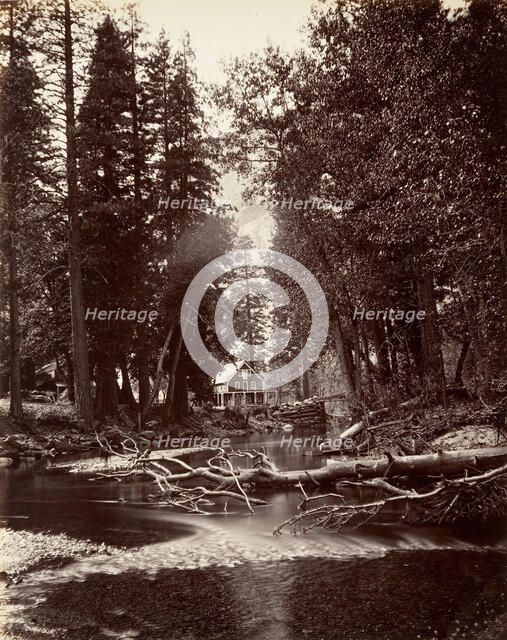 Hutchings Hotel, Yosemite, ca. 1872, printed ca. 1876. Creator: Carleton Emmons Watkins.
