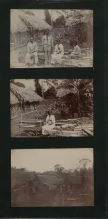 Huts at Coolies Lines Hill Bank, Belize, 1900. Creator: Unknown