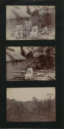 Huts at Coolies Lines Hill Bank, Belize, 1900. Creator: Unknown