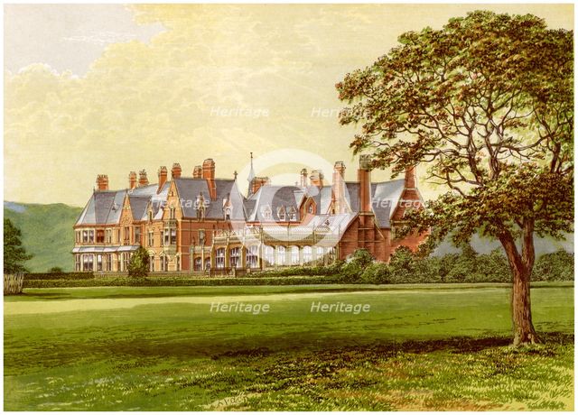 Hutton Hall, Yorkshire, home of the Pease family, c1880. Artist: Unknown