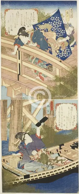 Huang Shigong (Kosekiho) and Zhang Liang (Choryo), from "A Set of Two on the States of Han..., 1834. Creator: Yanagawa Shigenobu II.