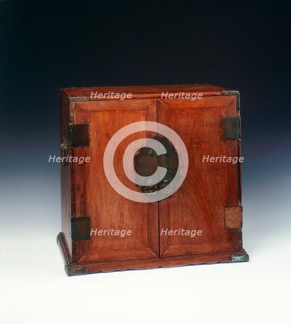 Huanghuali seal cabinet, Ming or Qing dynasty, China, 17th century. Creator: Unknown.