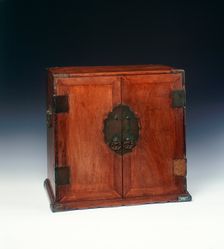 Huanghuali seal cabinet, Ming or Qing dynasty, China, 17th century. Creator: Unknown