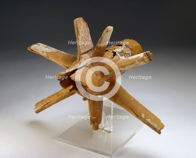 Hub and spokes of chariot wheel, XVIIIth Dynasty (c1540 BC-c1292 BC). Artist: Unknown.