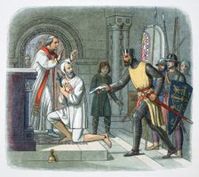 Hubert de Burgh taken from sanctuary at Boisars, France, 1232 (1864). Creator: James William Edmund Doyle