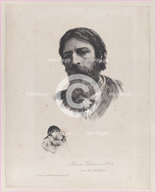 Hubert Herkomer A.R.A. and His Children, after 1879. Creator: Unknown.