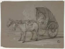 Huckster Cart, c. 1790. Creators: Thomas Barker, Thomas Jones Barker